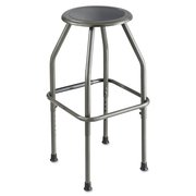 Safco Diesel Industrial Stool, Stationary Padded Seat, Steel Frame, Pewter 6666